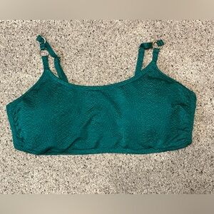 Time & Tru Green Bikini swim suit Top 3X 24W- 26W.